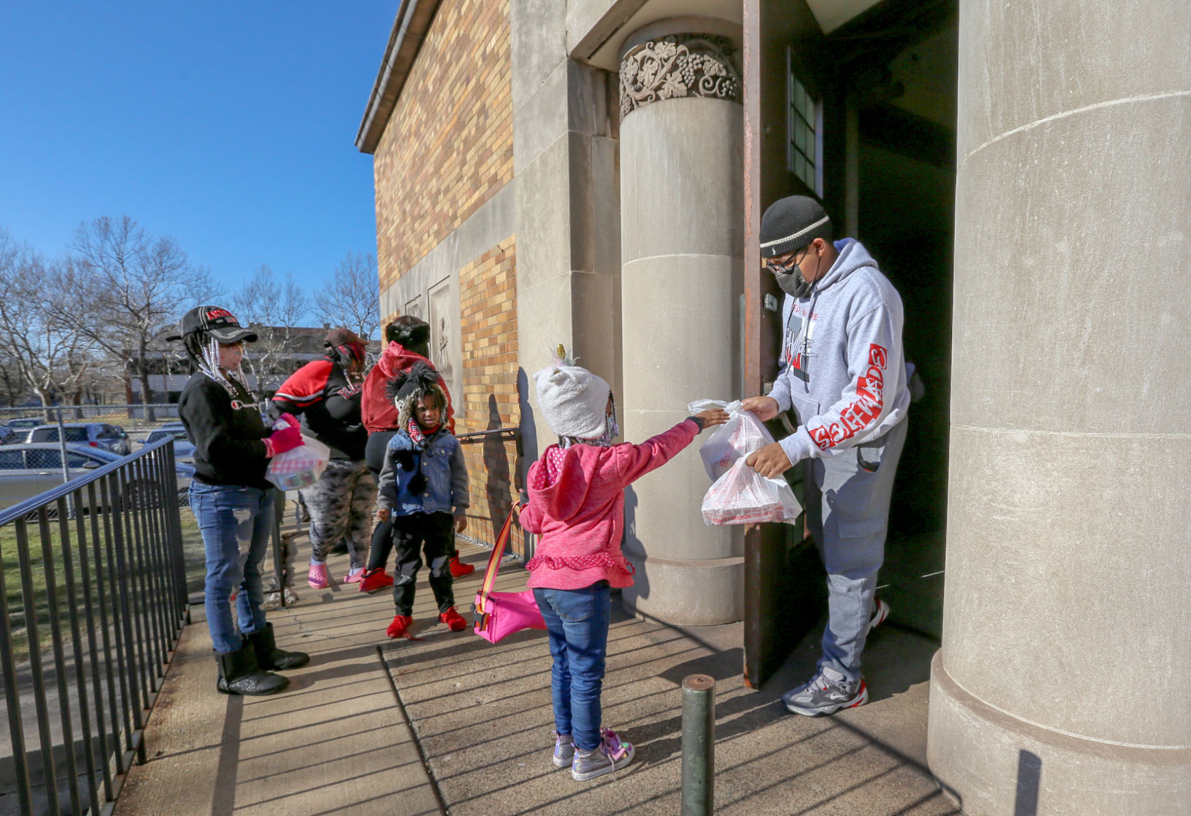 Christmas meal and coat giveaway